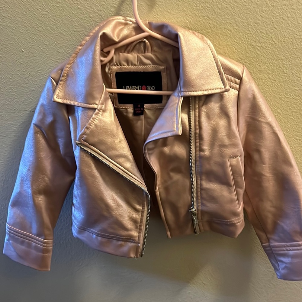 Limited too leather jacket size 4t barely worn